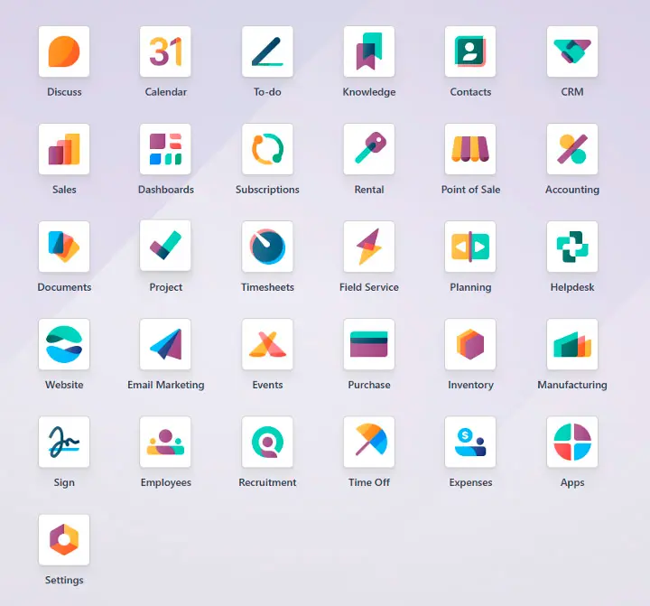 Odoo Interfaz de usuario